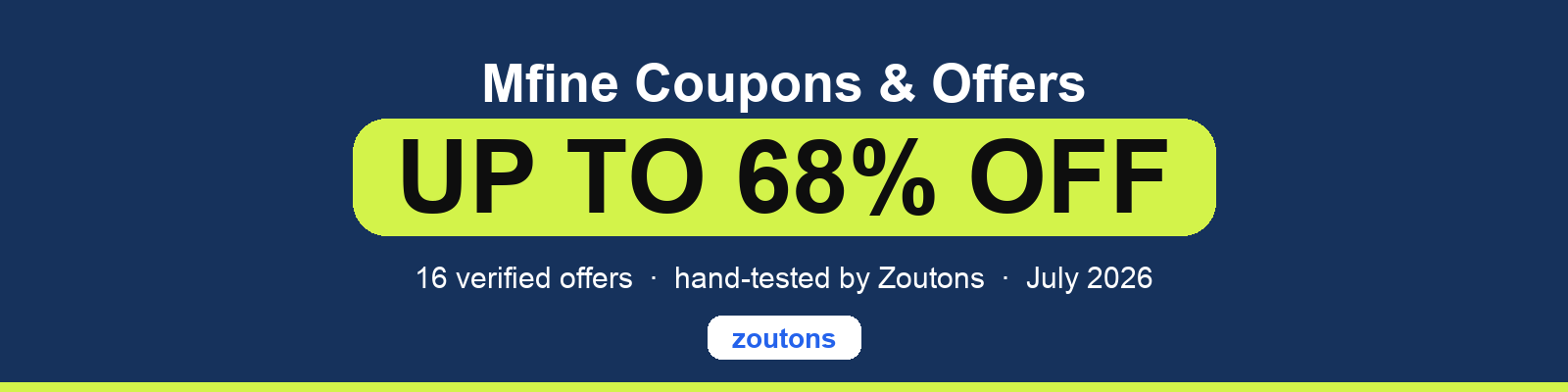 Mfine Coupons July 2026