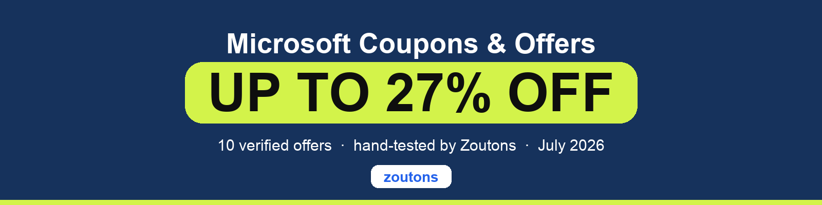Microsoft Coupons July 2026