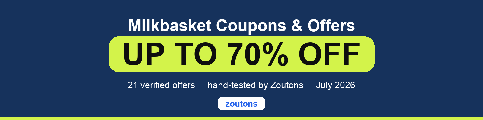 Milkbasket Coupons July 2026