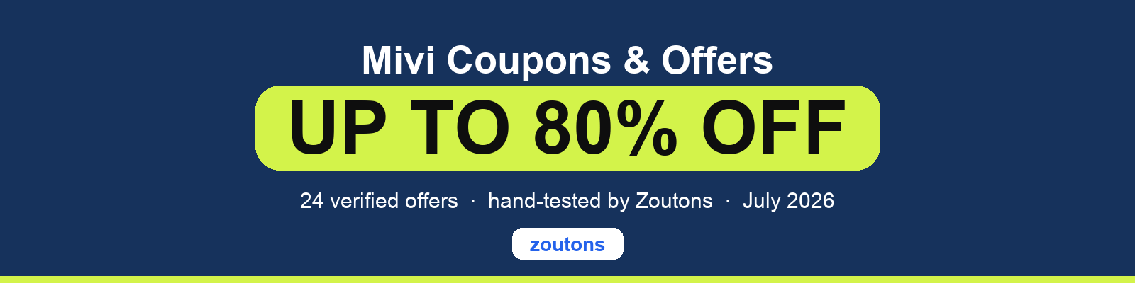 Mivi Coupons August 2026