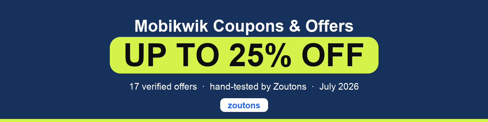 Mobikwik Coupons July 2026