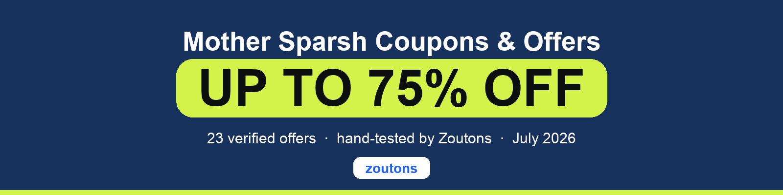 Mother Sparsh Coupons July 2026