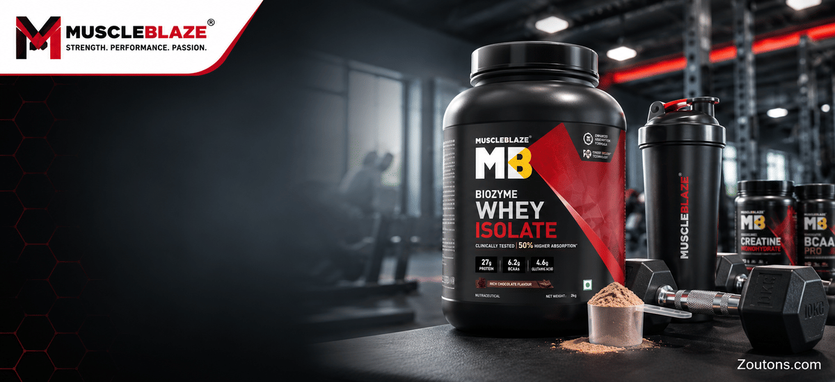 MuscleBlaze Biozyme Whey Isolate Review 2026: 50% Higher Absorption?