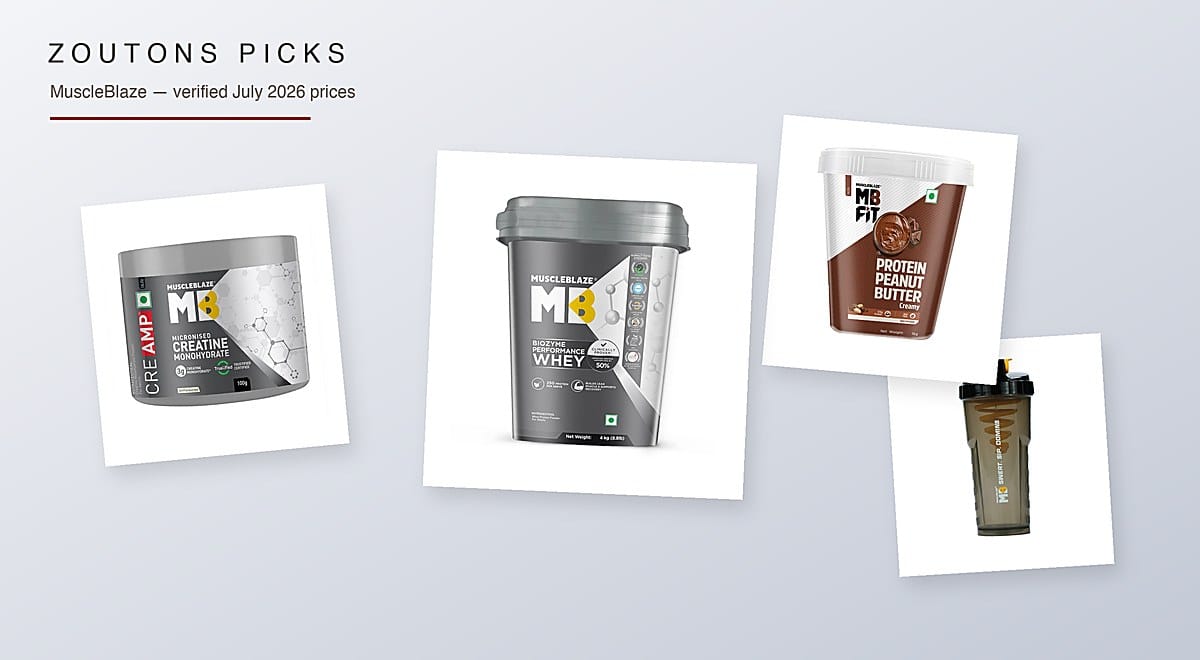 MuscleBlaze Deals July 2026: 21 Zoutons Picks From Rs. 299 Up