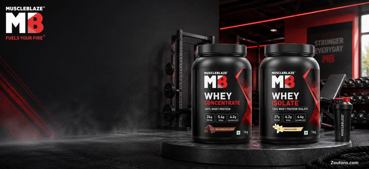 Whey Concentrate vs Isolate: Which MuscleBlaze Protein in 2026