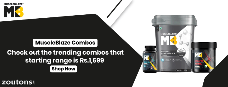 Check out the trending MuscleBlaze combos starting at Rs. 1699