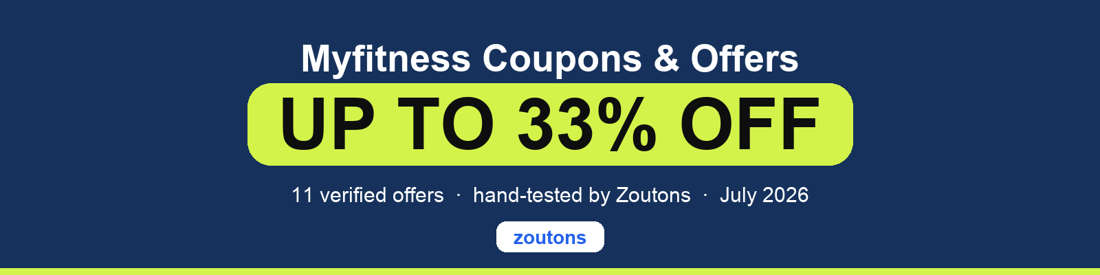 Myfitness Coupons July 2026