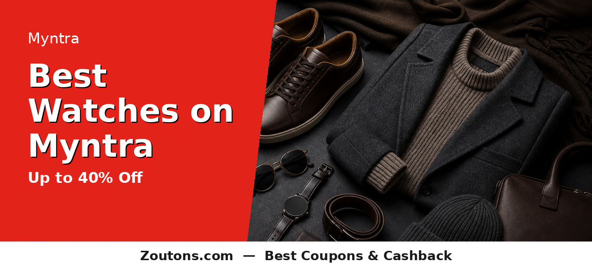 Best Watches on Myntra 2026: Up to 40% Off Top Brands & Smartwatches