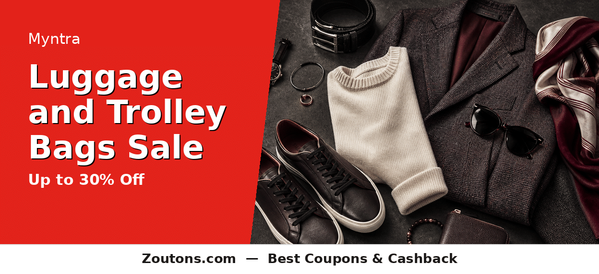 Myntra Luggage and Trolley Bags Sale 2026: Up to 30% Off Travel Picks