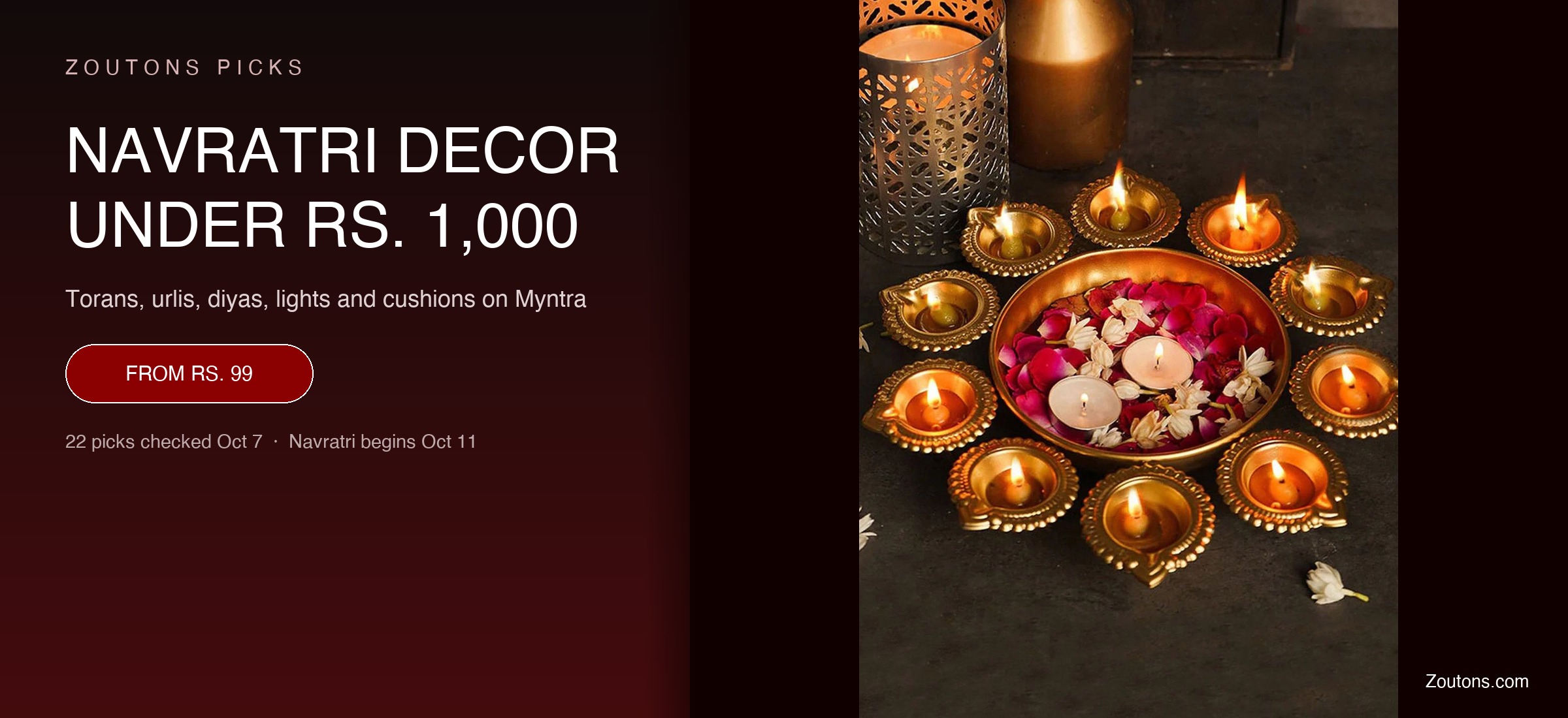 Myntra Navratri Decoration Items Under Rs. 1,000: Torans, Urlis, Lights 2026