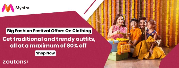 Myntra Big Fashion Festival Offers On Clothing