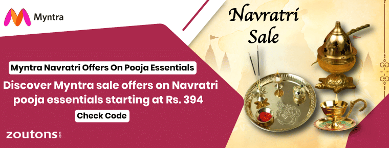 Discover Myntra sale offers on Navaratri pooja essentials starting at rs. 394