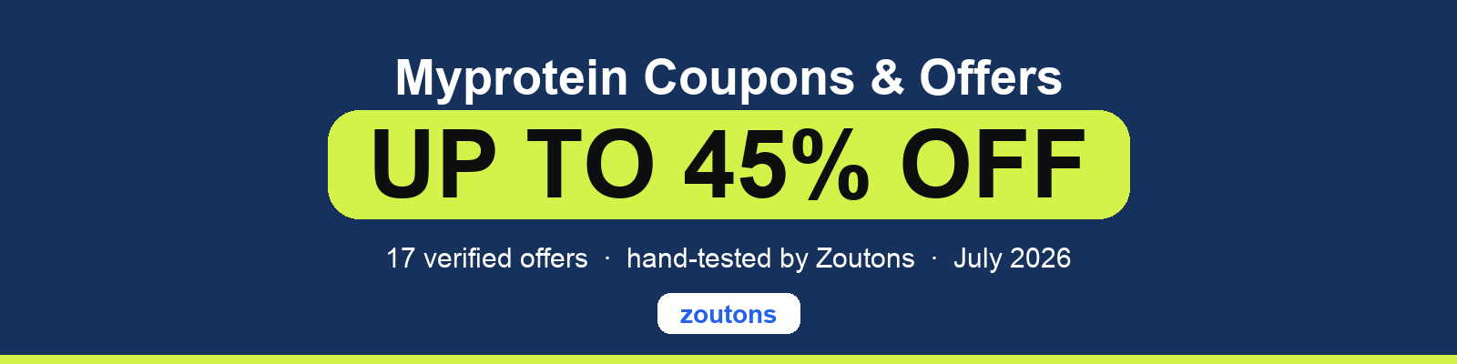 Myprotein Coupons July 2026