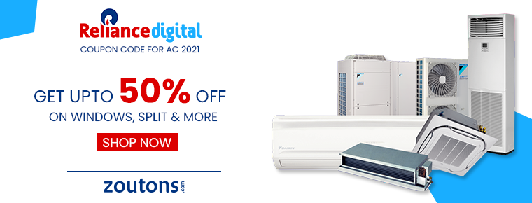 Reliance Digital Coupon Code For AC | June 2021: Save Up To 80% Off On Window AC, Split AC & More