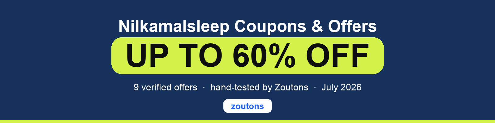 Nilkamalsleep Coupons July 2026