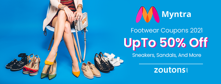 Myntra Footwear Coupons 2021 (April Specials): Up To 50% Off On Sneakers, Sandals, And More