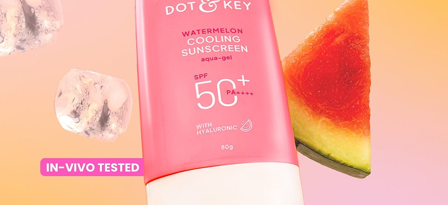 A Dot & Key SPF 50+ sunscreen from Nykaa's August 2026 sun-care shelf