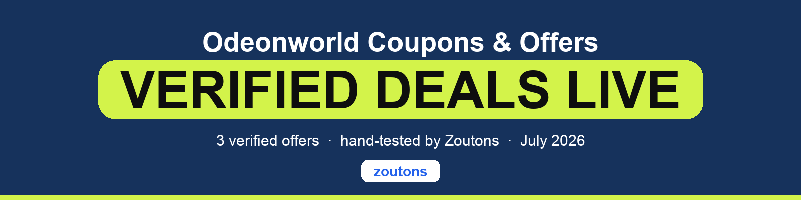 Odeonworld Coupons July 2026