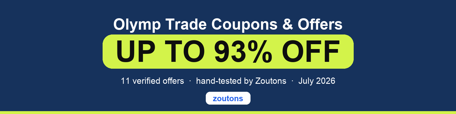 Olymp Trade Coupons August 2026