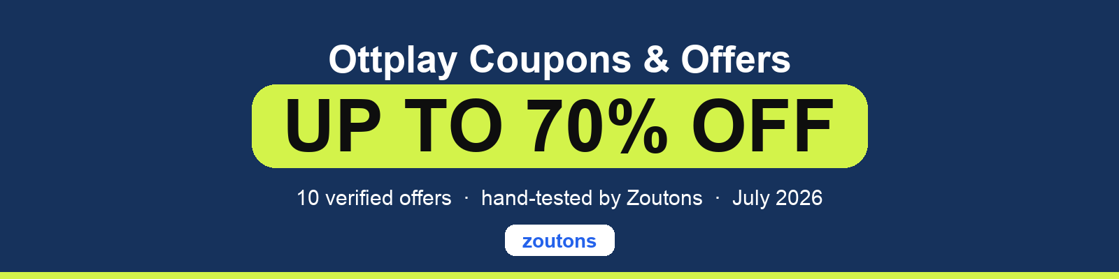 Ottplay Coupons July 2026