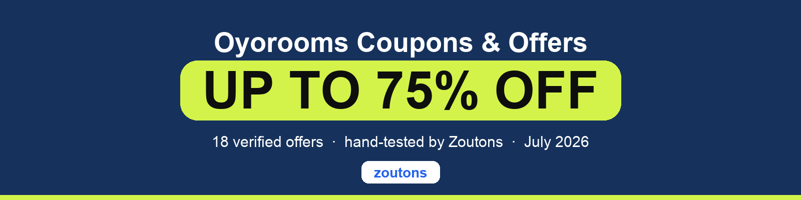 Oyorooms Coupons July 2026