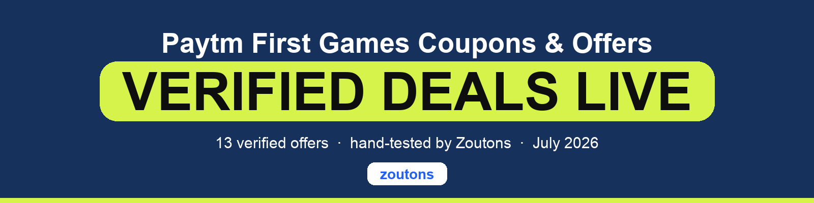 Paytm First Games Coupons July 2026