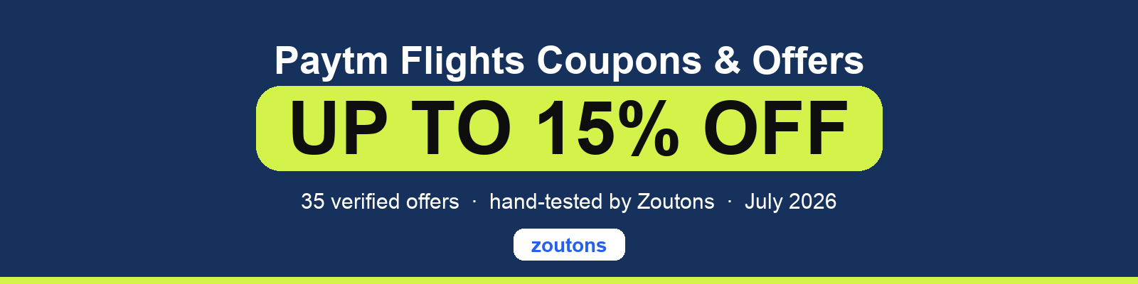 Paytm Flights Coupons July 2026