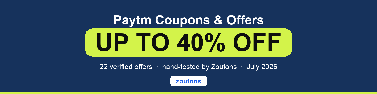 Paytm Coupons July 2026