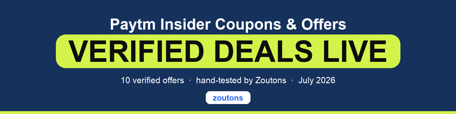 Paytm Insider Coupons August 2026