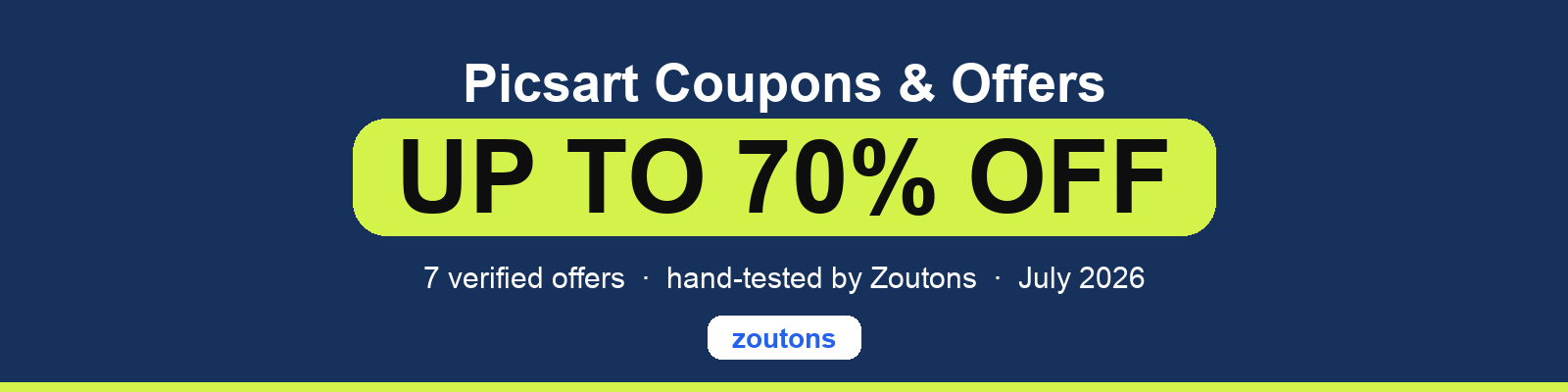 Picsart Coupons July 2026