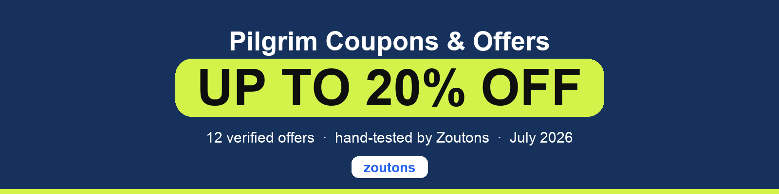 Pilgrim Coupons July 2026