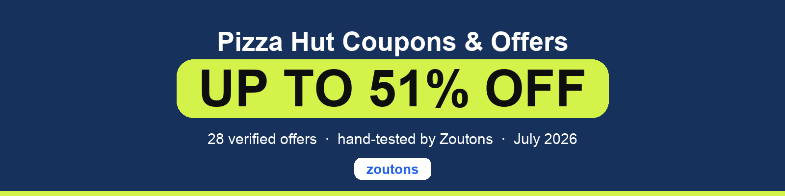 Pizza Hut Coupons July 2026