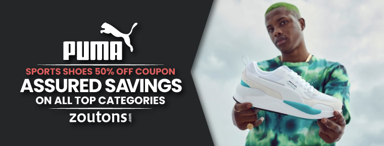 Puma Sports Shoes 50% Discount Coupon |July 2021| Assured Savings on All Top Categories