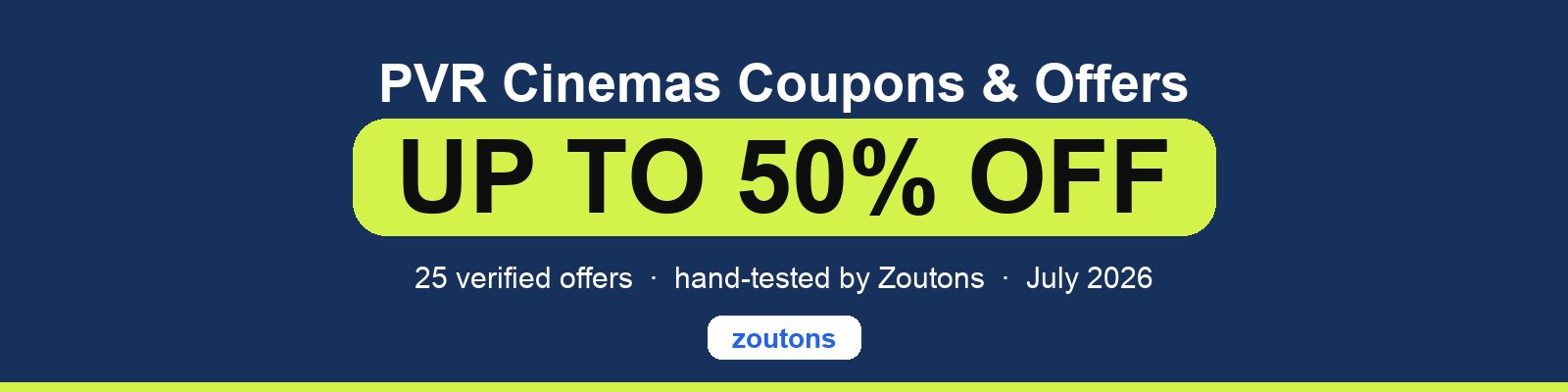 PVR Cinemas Coupons July 2026