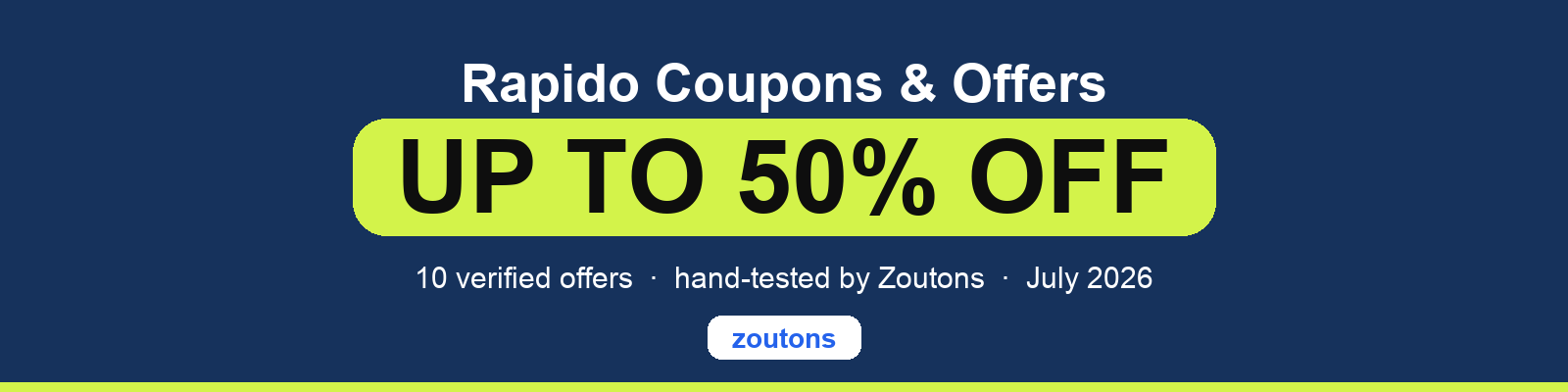 Rapido Coupons July 2026