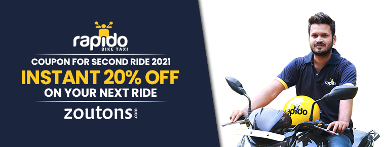 Rapido Coupon For Second Ride (July 2021)| Get Instant 20% Off On Next Ride