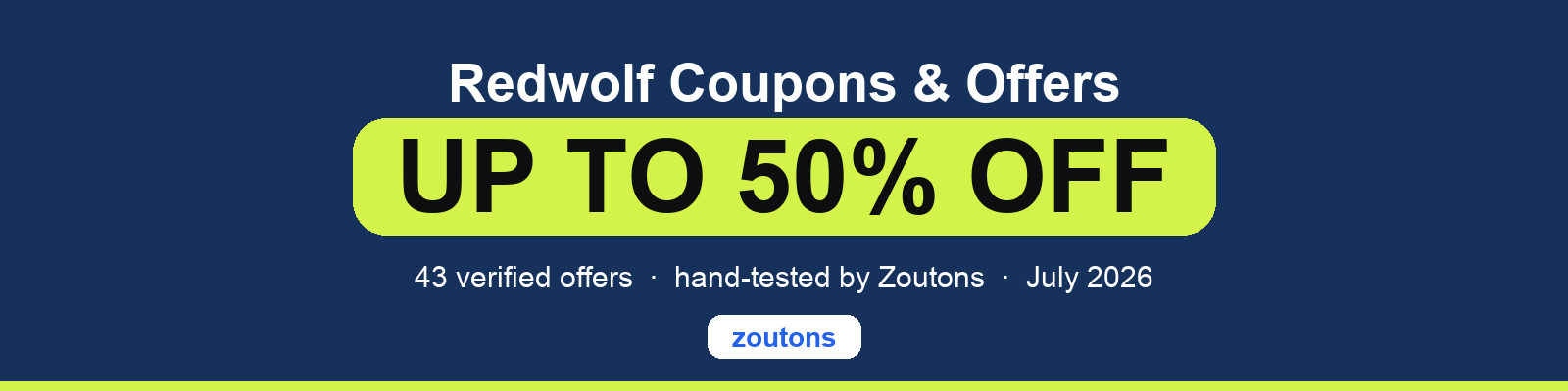 Redwolf Coupons July 2026
