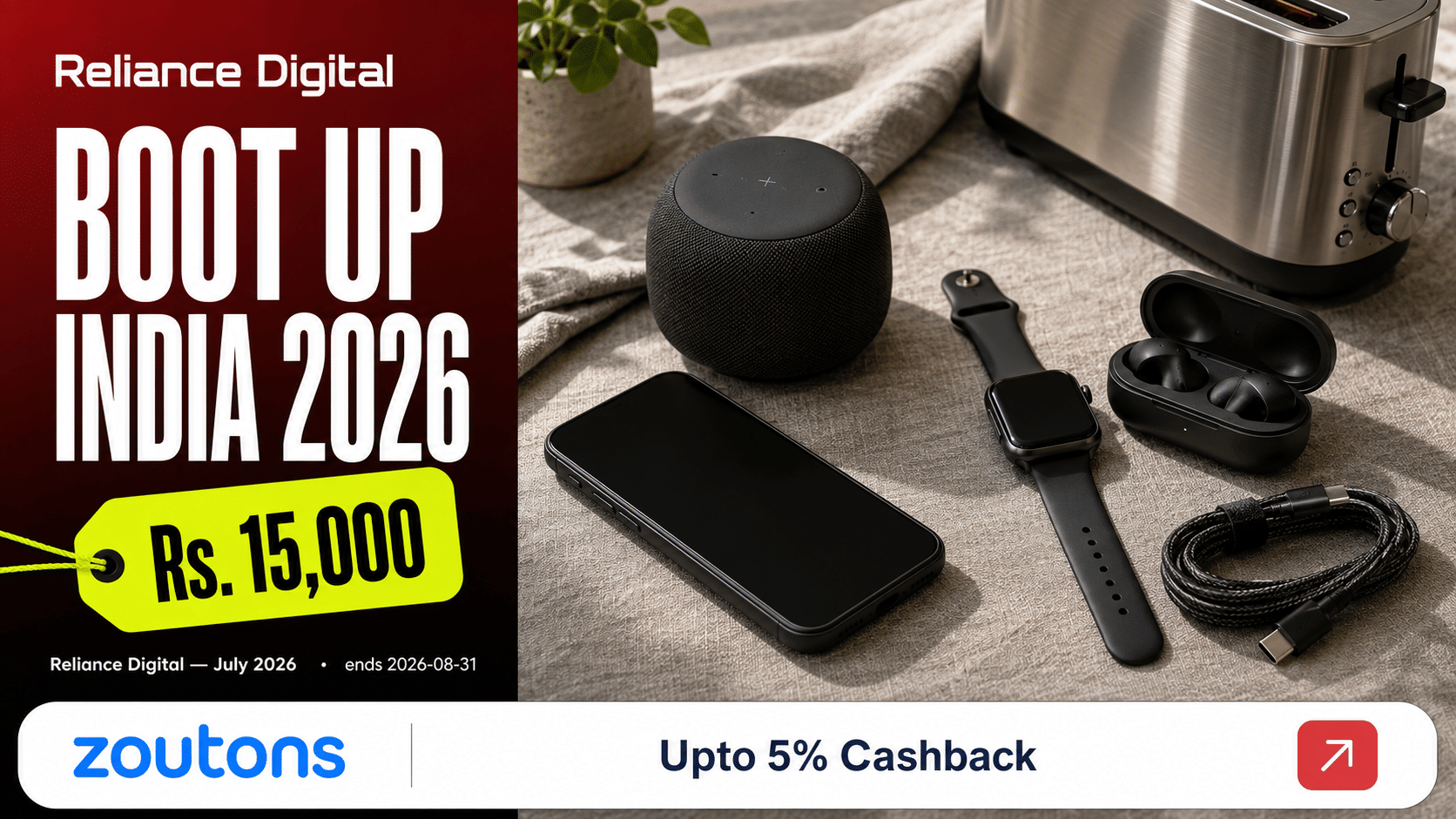 Reliance Digital Boot Up India 2026 Sale - AI-Ready Laptops Up to Rs. 15,000 Off + Free 2-Year Warranty