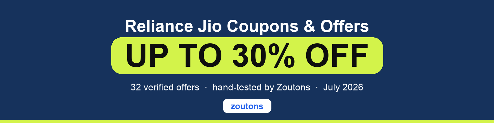 Reliance Jio Coupons July 2026