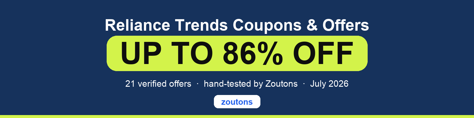 Reliance Trends Coupons July 2026
