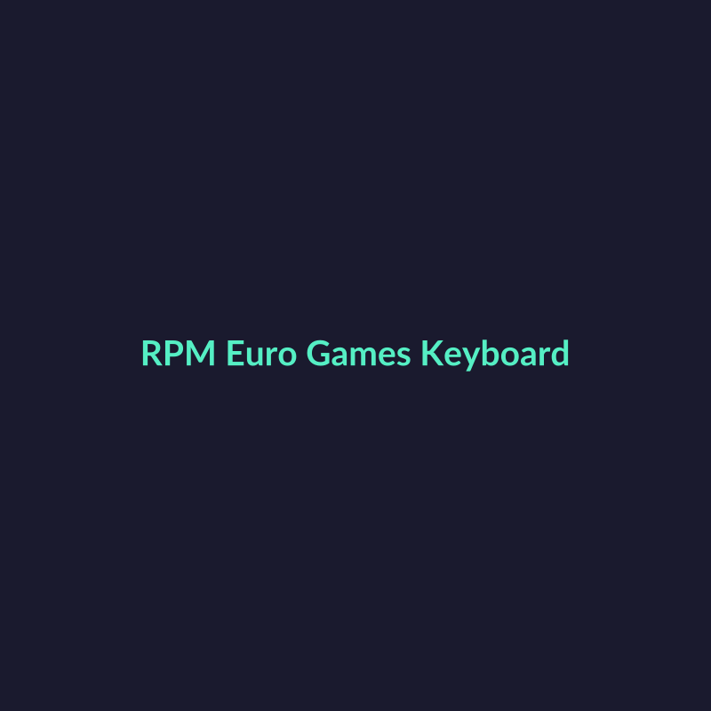 RPM Euro Games Backlit Gaming Keyboard