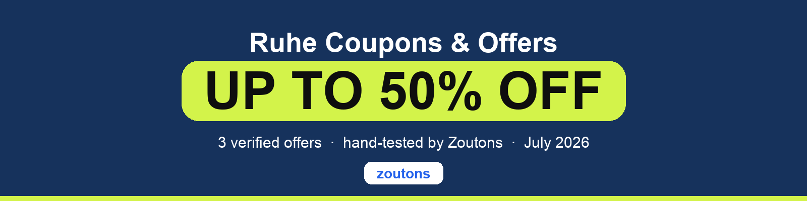 Ruhe Coupons July 2026