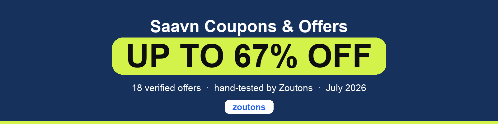 Saavn Coupons July 2026
