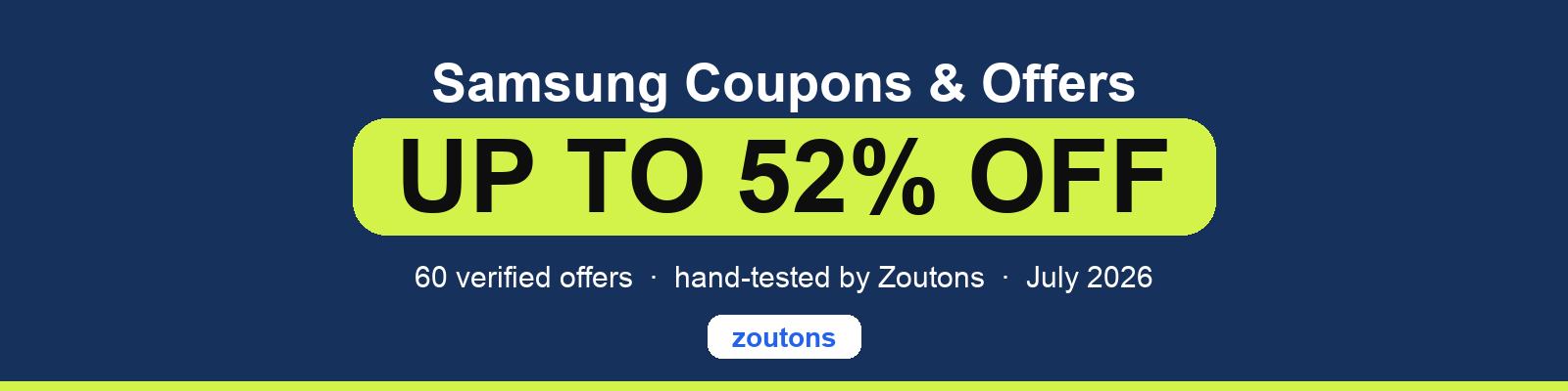 Samsung Coupons July 2026