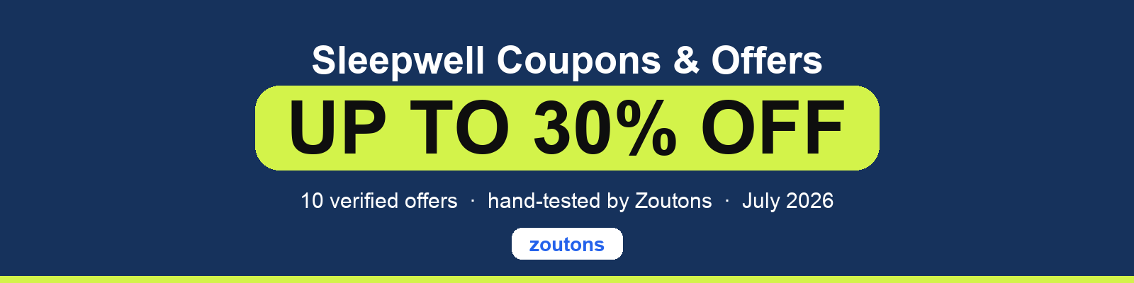Sleepwell Coupons July 2026