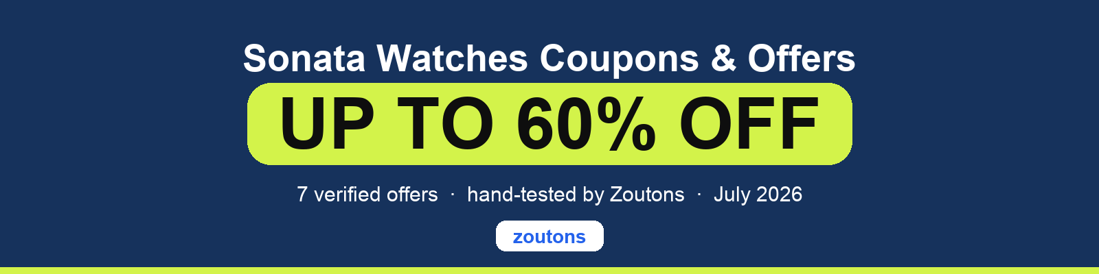 Sonata Watches Coupons July 2026