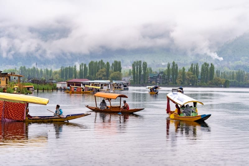 Srinagar Dal Lake Kashmir IndiGo Monsoon Flight