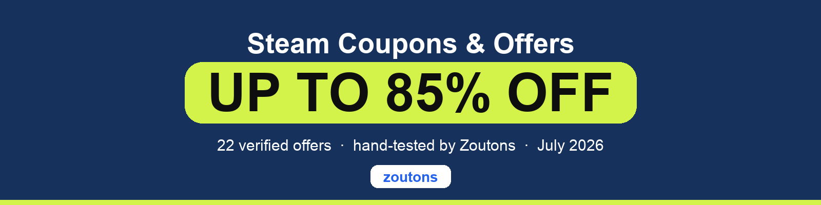Steam Coupons August 2026