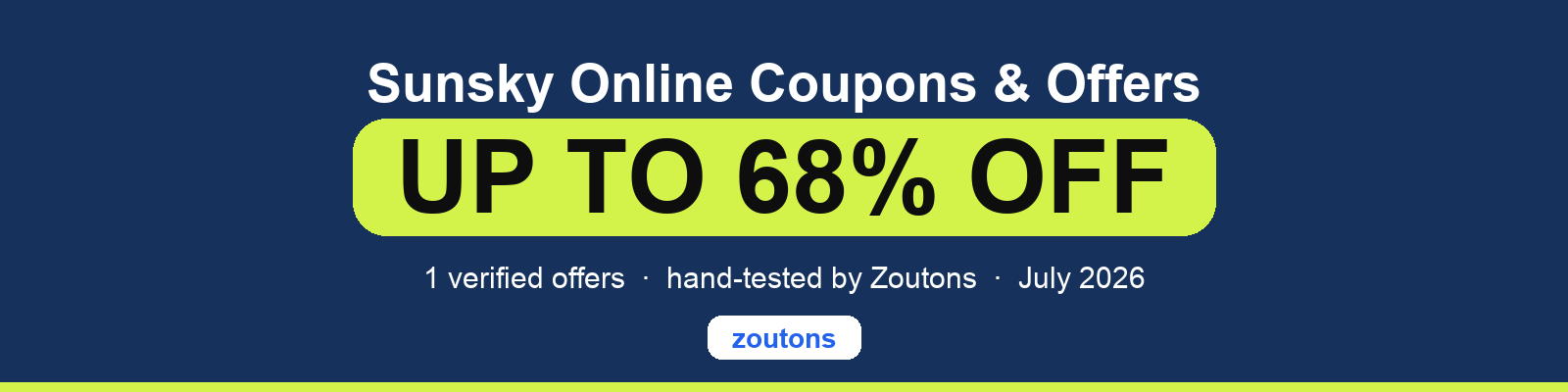 Sunsky Online Coupons July 2026