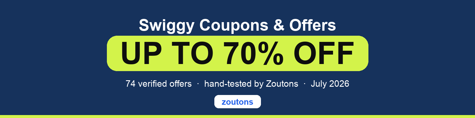 Swiggy Coupons July 2026
